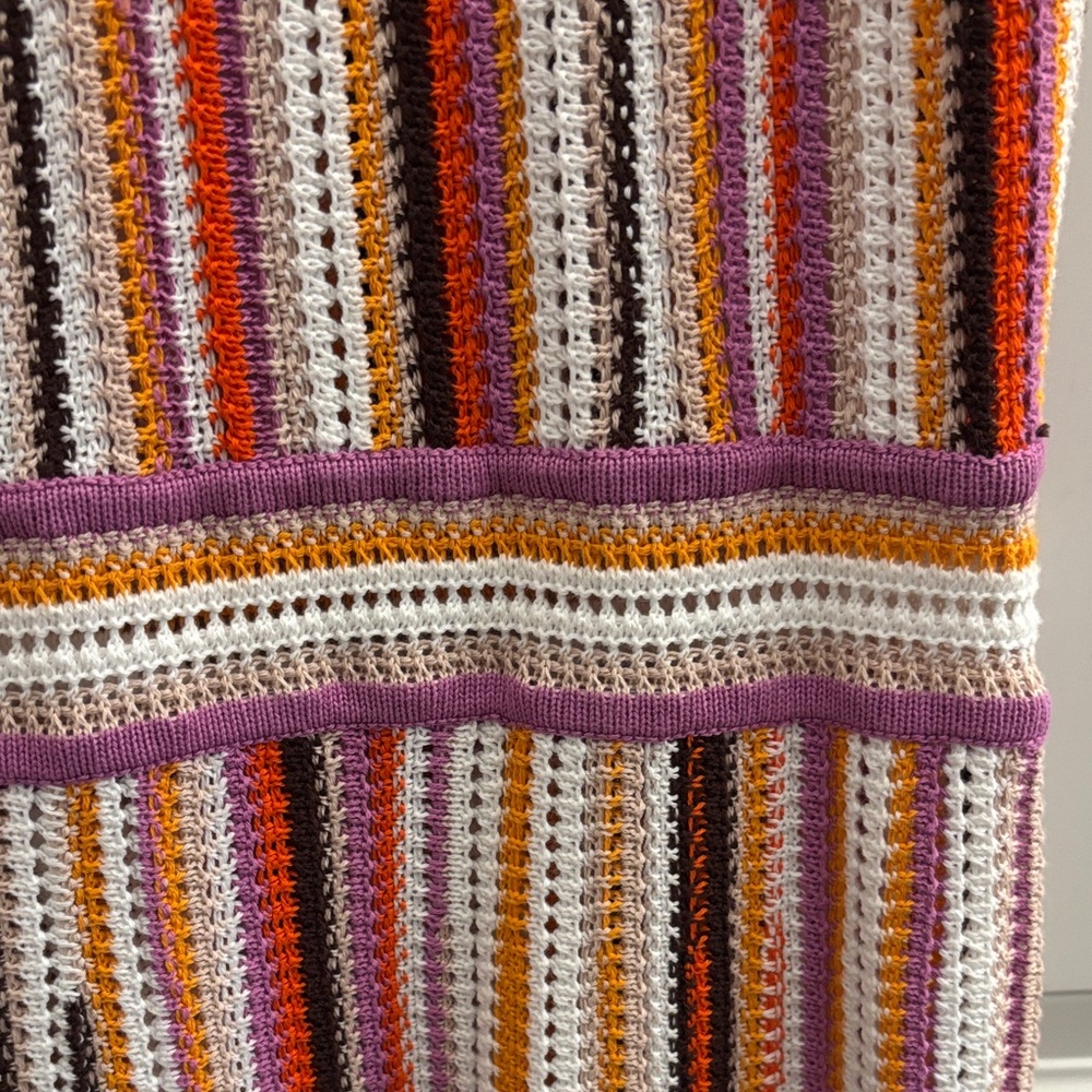 ME+EM Multicolor Striped Knit Maxi Dress - White, Pink, Orange, Yellow, Purple - Picture 3 of 5